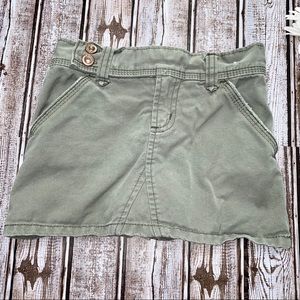 Toddler olive denim skort/ skirt